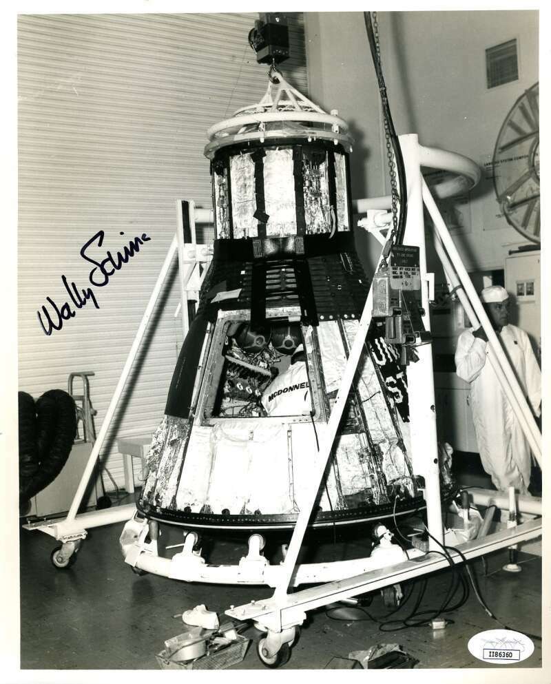 Wally Schirra JSA Coa Hand Signed 8x10 Official NASA Photo Poster painting Autograph 2