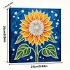 (25x25cm)DIY Sunflower Framed Handmade Pearl Painting Art Craft Kit Living Home Decor