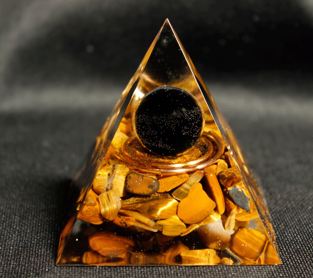 

Orgone Pyramid Chakra - Tiger\ s eye, 501 Original