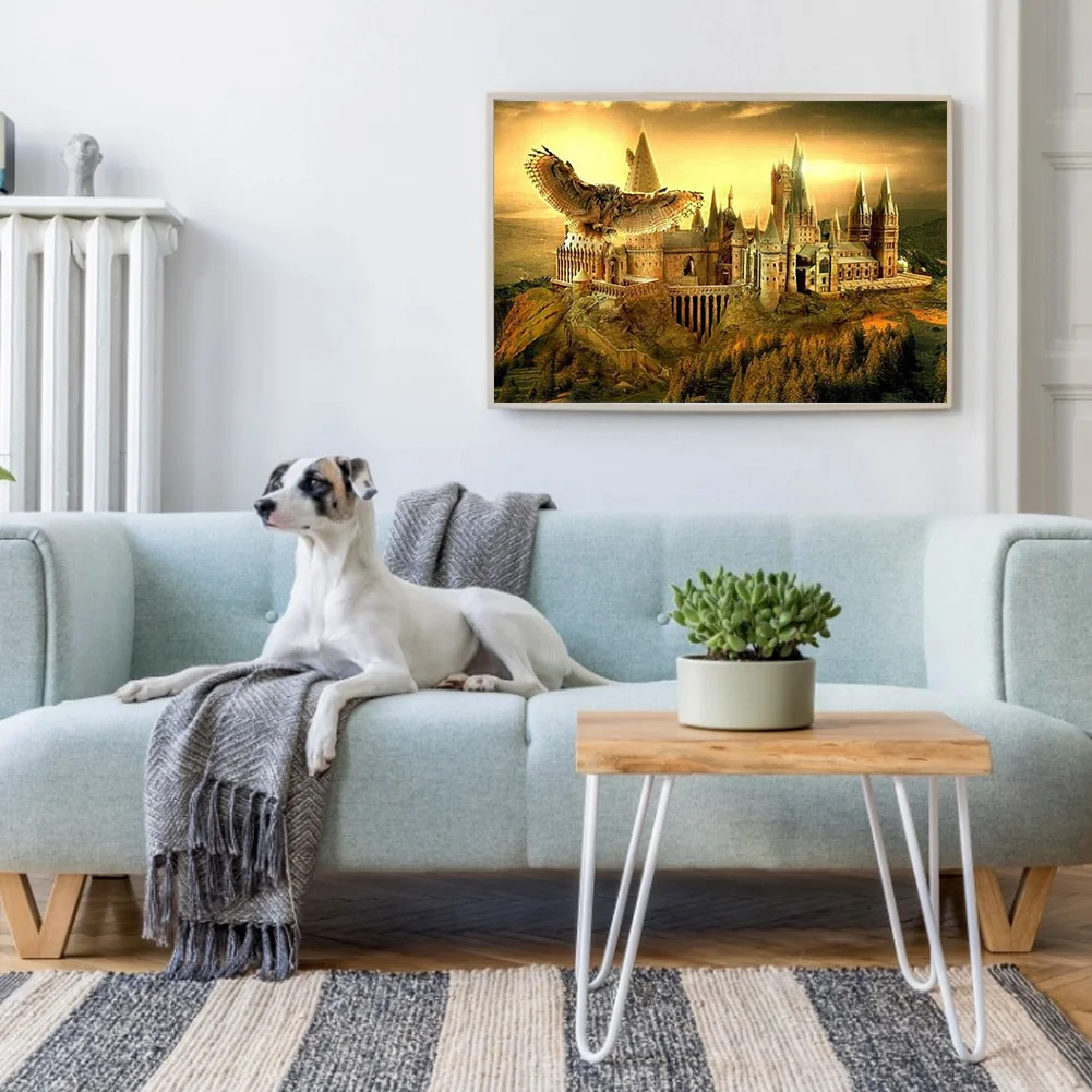 5D DIY Diamond Painting Kits Full Round Drill Harry Potter Castle Mosaic (E1967)