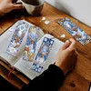 (US Local)Christmas Deer A5 Size Diamond Painting Notebook Set with 4Pcs Bookmark Gift