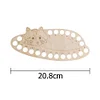 【Wholesale Discount】Wooden Carved Cross Stitch Thread Board Embroidery Thread Plate (Racoon)