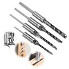 4PCS Square Hole Drill Bits 6.4/8/9.5/10/12.7mm for Precise Woodworking
