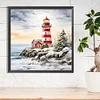 Diamond Painting-DIY Full Round Drill Christmas Lighthouse