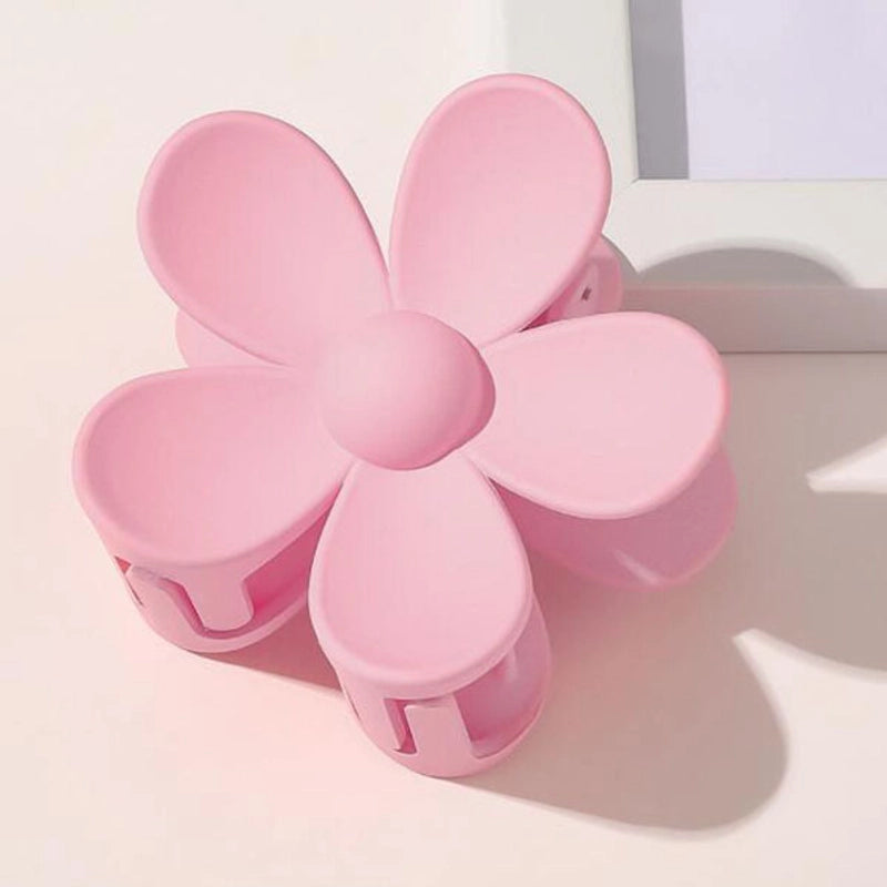 Women’s Sweet Korean Style Flower Plastic Stoving Varnish Hair Claws