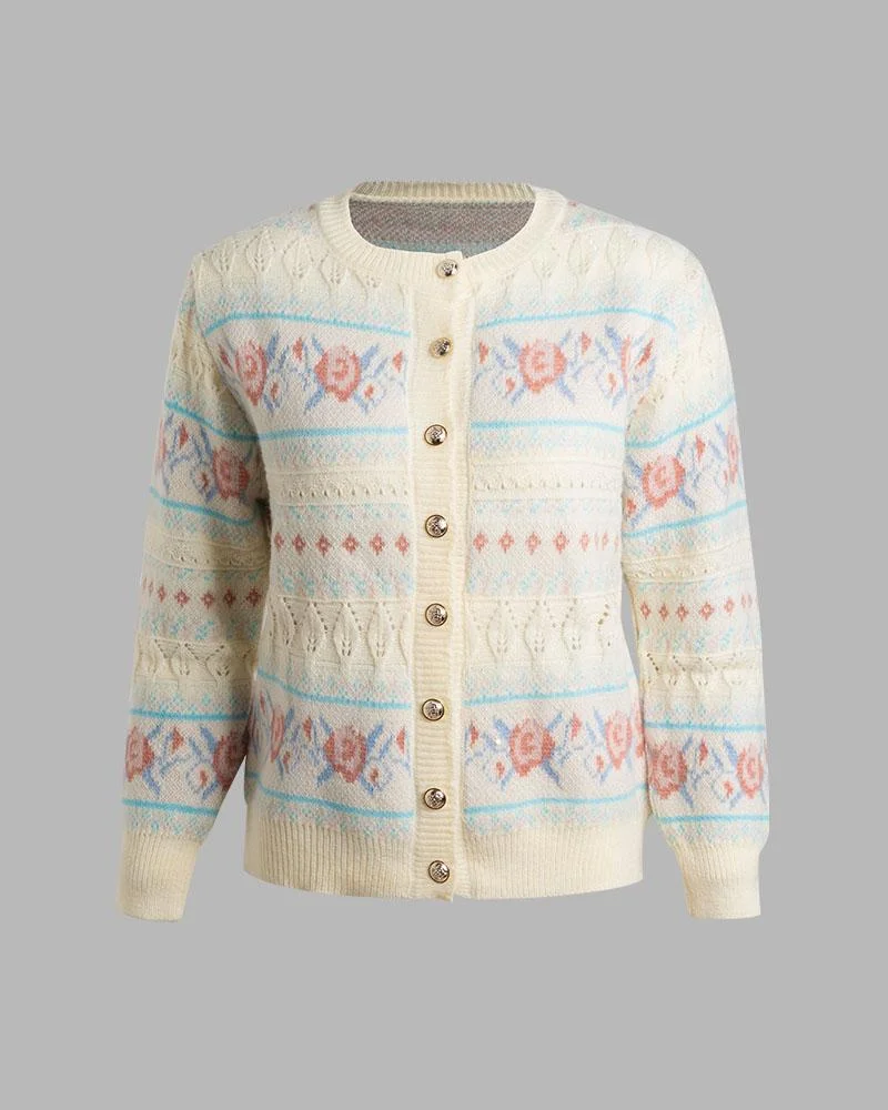 Embroidered Patches Cardigan Embroidered Patches Cardigan
