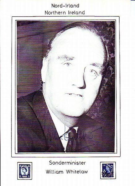 Northern Ireland William Stephen Ian Whitelaw 1918-99 signed Photo Poster painting, 7x9 inch