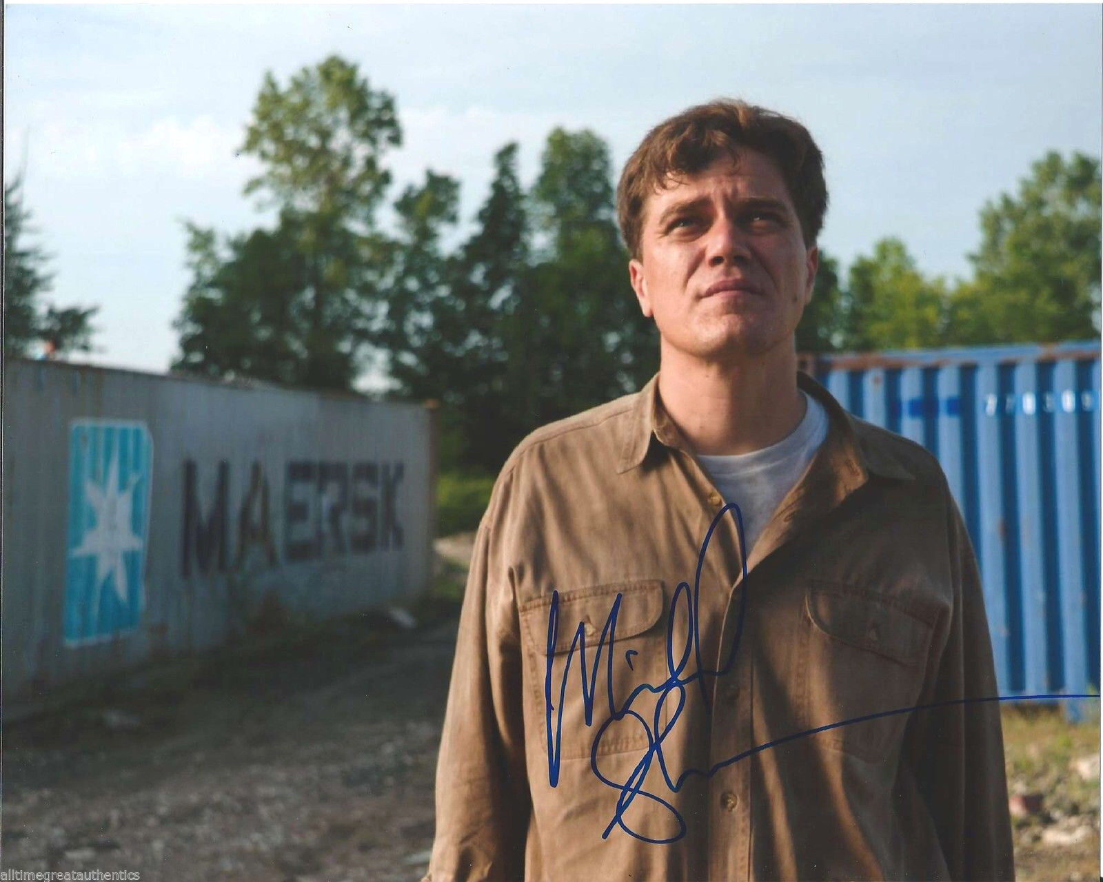 ACTOR MICHAEL SHANNON SIGNED 'TAKE SHELTER' 8X10 Photo Poster painting C W/COA MAN OF STEEL