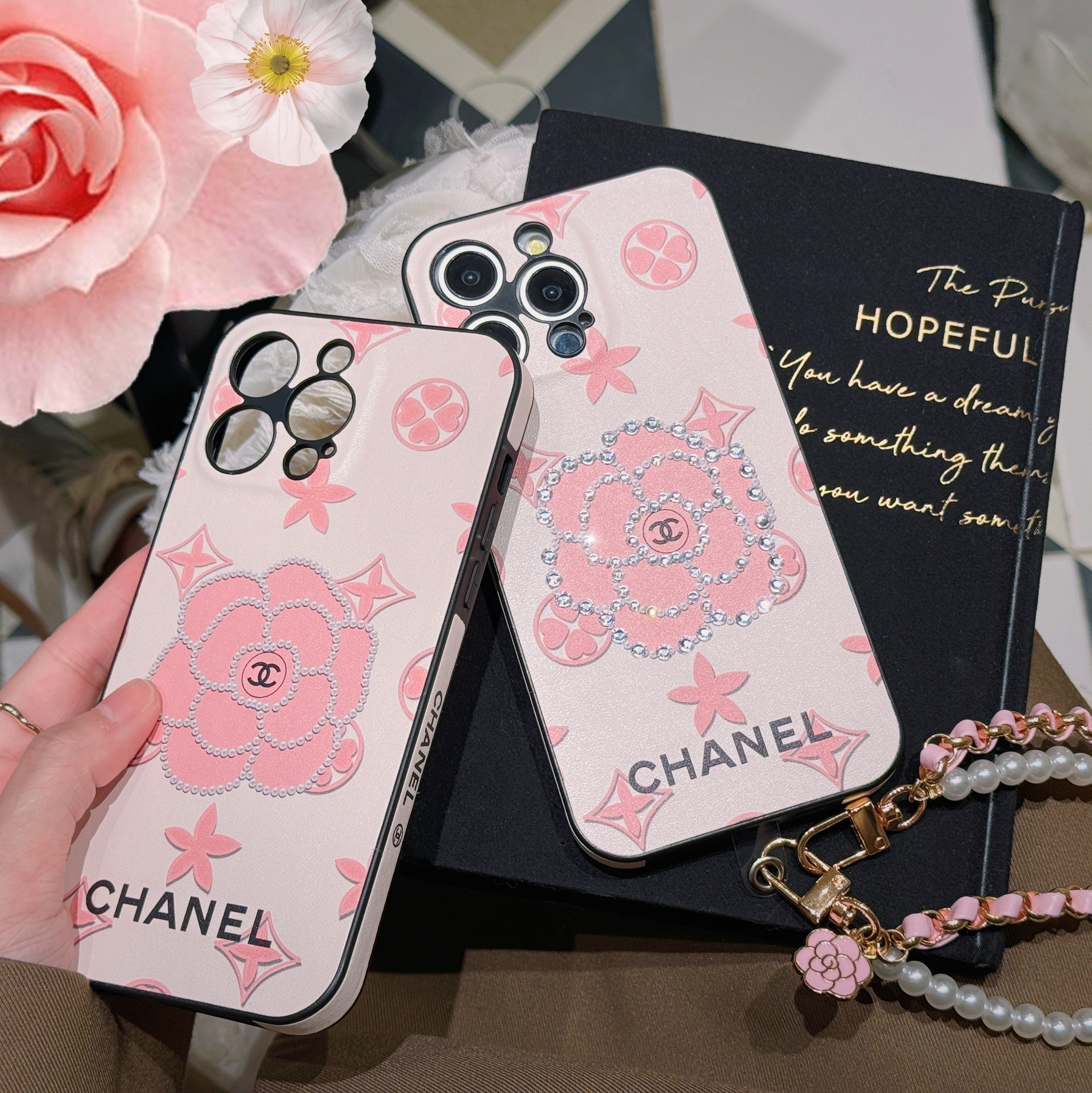 Handmade DIY Diamond Chanel Apple iPhone Case