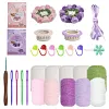Flower Basket Coaster Crochet Kit, All-Inclusive Knitting Supplies with Detailed Instructions, Crochet Hooks, And Yarn for Craft Projects