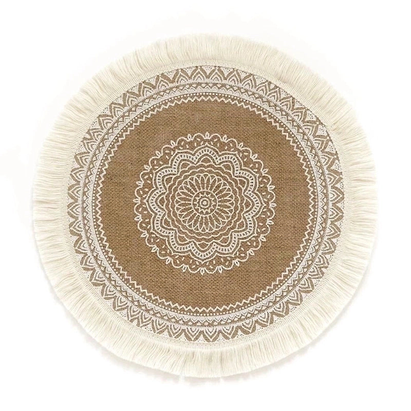 Retro Flower Jute Placemat