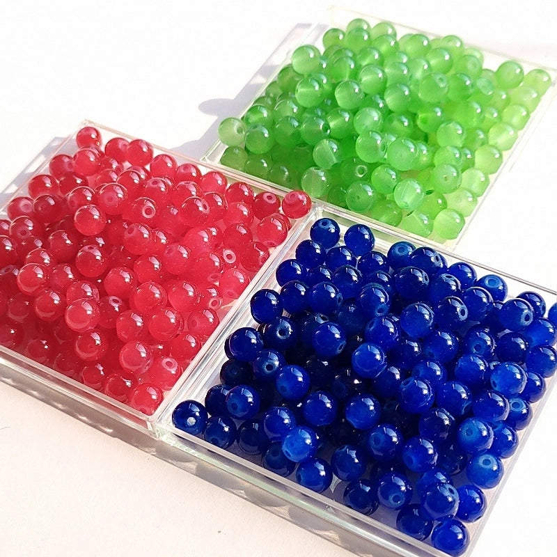 50 PCS/Package Diameter 4mm Diameter 6 Mm Glass Round Beads