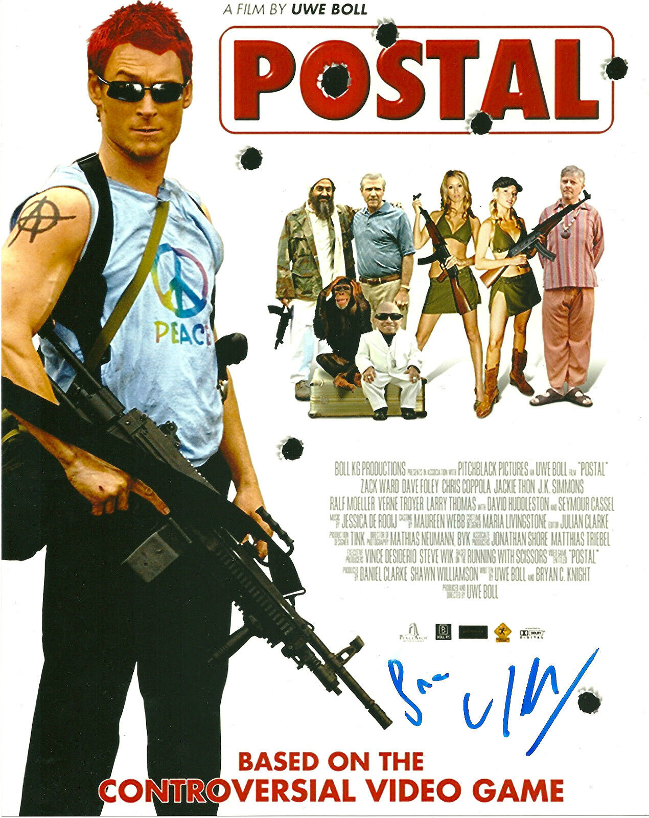 Postal Director Uwe Boll Signed Autographed 8x10 Photo Poster painting COA