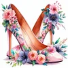 Flower High Heels-11CT Stamped Cross Stitch 40*40cm/15.75*15.75in