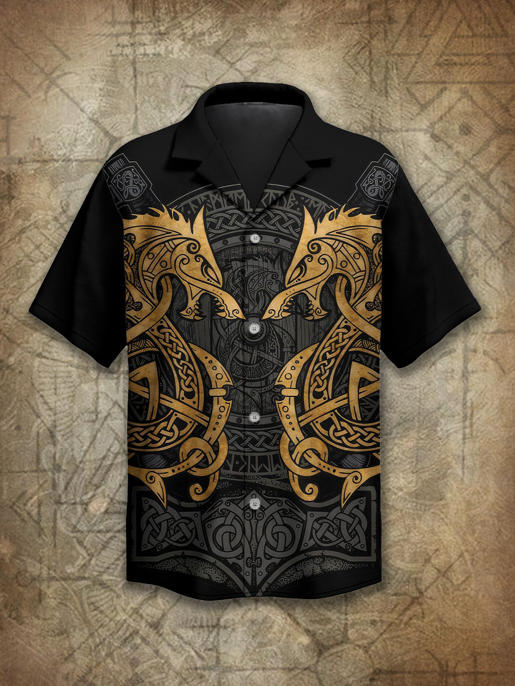 Viking Runes Of Wisdom Dragon Totem Spirit Power Heritage Hawaiian Shirt / Rvogue / Rvogue