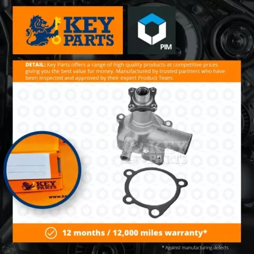 Water Pump fits FORD TRANSIT 2.0 77 to 94 Coolant KeyParts 1126032 1126033 New Parts