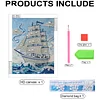 Diamond Painting-DIY Special Shaped Drill Pearl Painting Blue Sailboat(35x45cm)