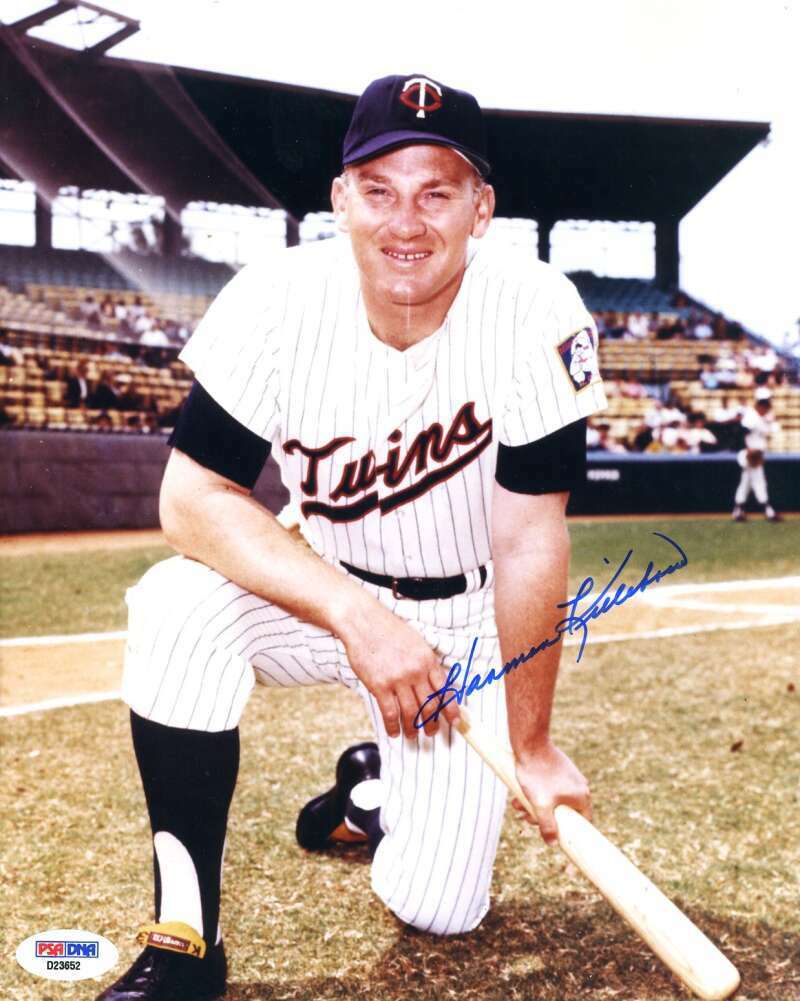 Harmon Killebrew PSA DNA Coa Hand Signed 8x10 Photo Poster painting Twins Autograph