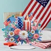 (US Only)Acrylic 2D Flat Print DIY Independence Day Flower Candle Diamond Painting Kit