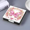 Leather Butterfly Diamond Painting Notecard Box Rhinestones Post It Dispenser