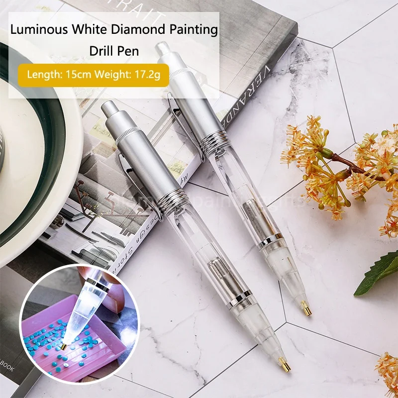 Luminous White Diamond Painting Drill Pen