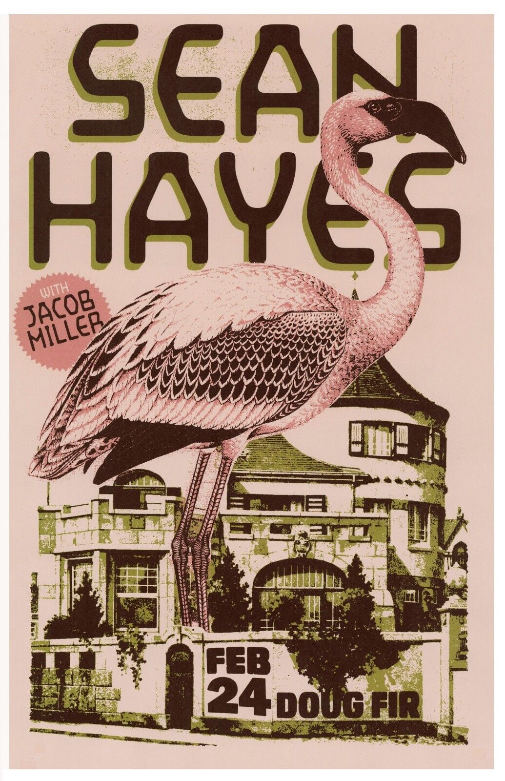 SEAN HAYES 2018 Gig POSTER Portland Oregon Concert