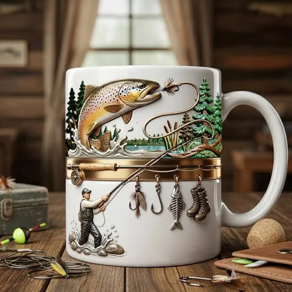 🔥2026 New products🌸 Ceramic Fishing Themed&nbsp;Coffee Mug