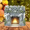 >SALE<Wooden Special Shaped Fireplace White Stockings Diamond Painting Table Ornament