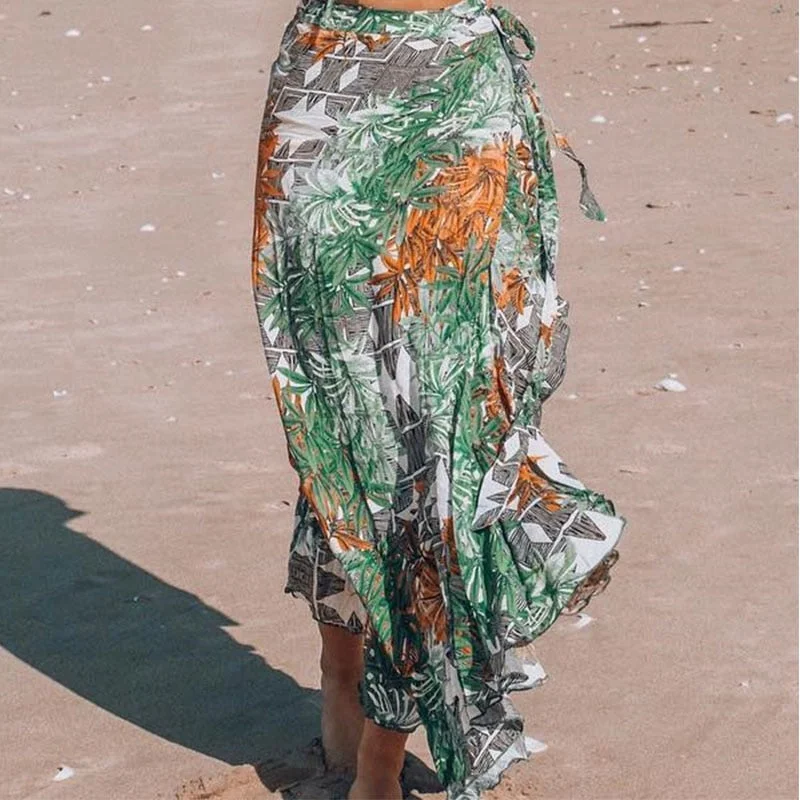 Embroidery Kaftan Beach Tunic Cotton Beach Cover up Saida de Praia Swimsuit Women Bikini cover up Pareo Sarong Beachwear