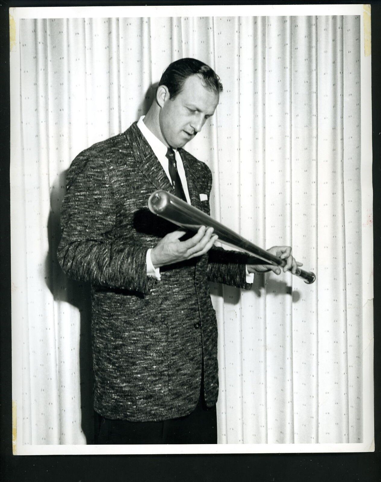 Stan Musial Louisville Slugger Batting Championship 1958 Press Photo Poster painting Cardinals