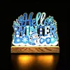 DIY Diamond Painting Kit with Wooden Light Base, Double Side Printed Night Light for Home Office Tabletop Decor