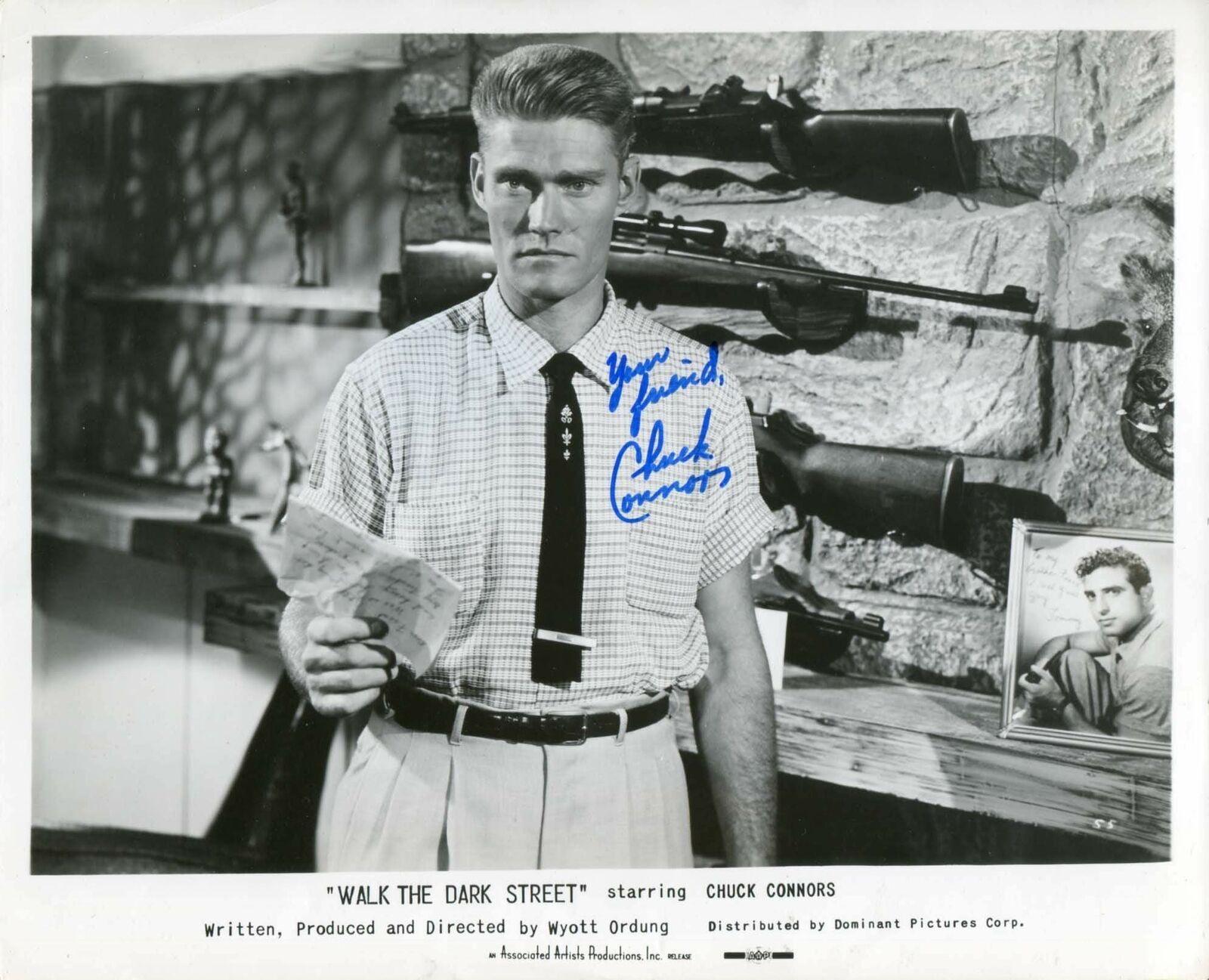 Chuck Connors AUTHENTIC autograph, signed Photo Poster painting