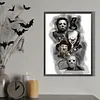 Horror-Charaktere DIY, teils AB, Vollrundbohrer, Diamantkunst-Malsets, Diamantpunkte, Gem&auml;lde f&uuml;r Erwachsene, Wohnkultur 45x63cm,