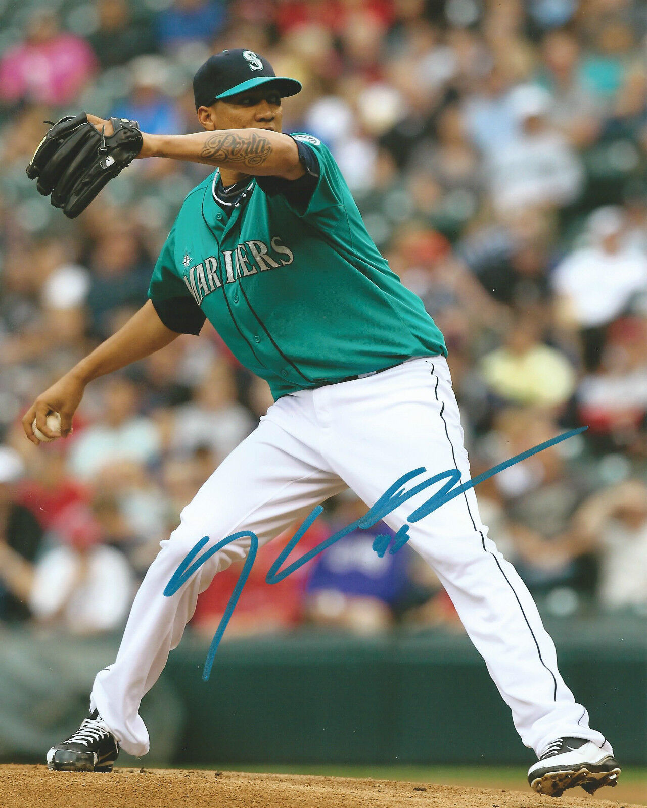 **GFA Seattle Mariners *HECTOR NOESI* Signed 8x10 Photo Poster painting H4 COA**