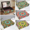 Wood Mandala Diamond Painting Jewelry Storage Box for Necklaces Earrings Rings