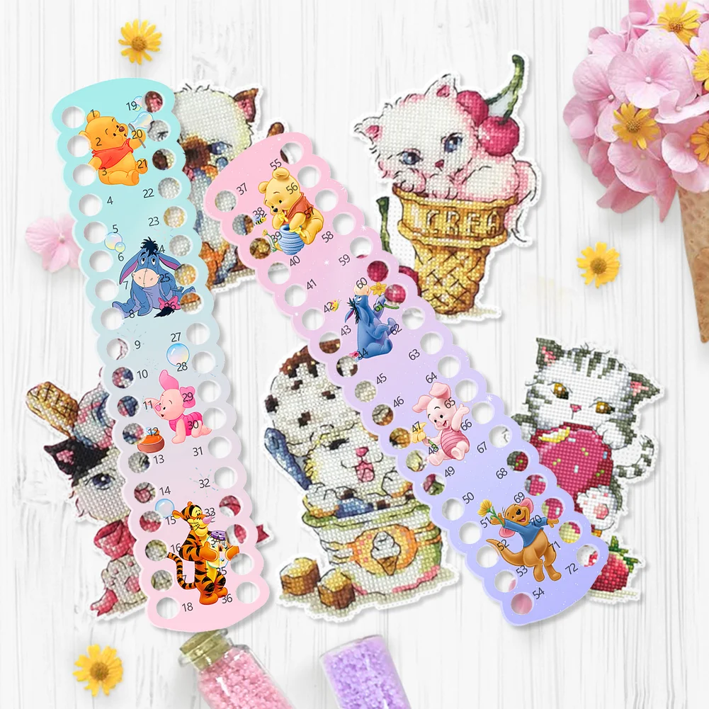2pcs Cartoon Embroidery Floss Organizer Cross Stitch Thread Holder Storage