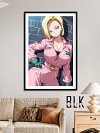 Pink Android 18 Decorative Painting - Dragon Ball - BLK Studio