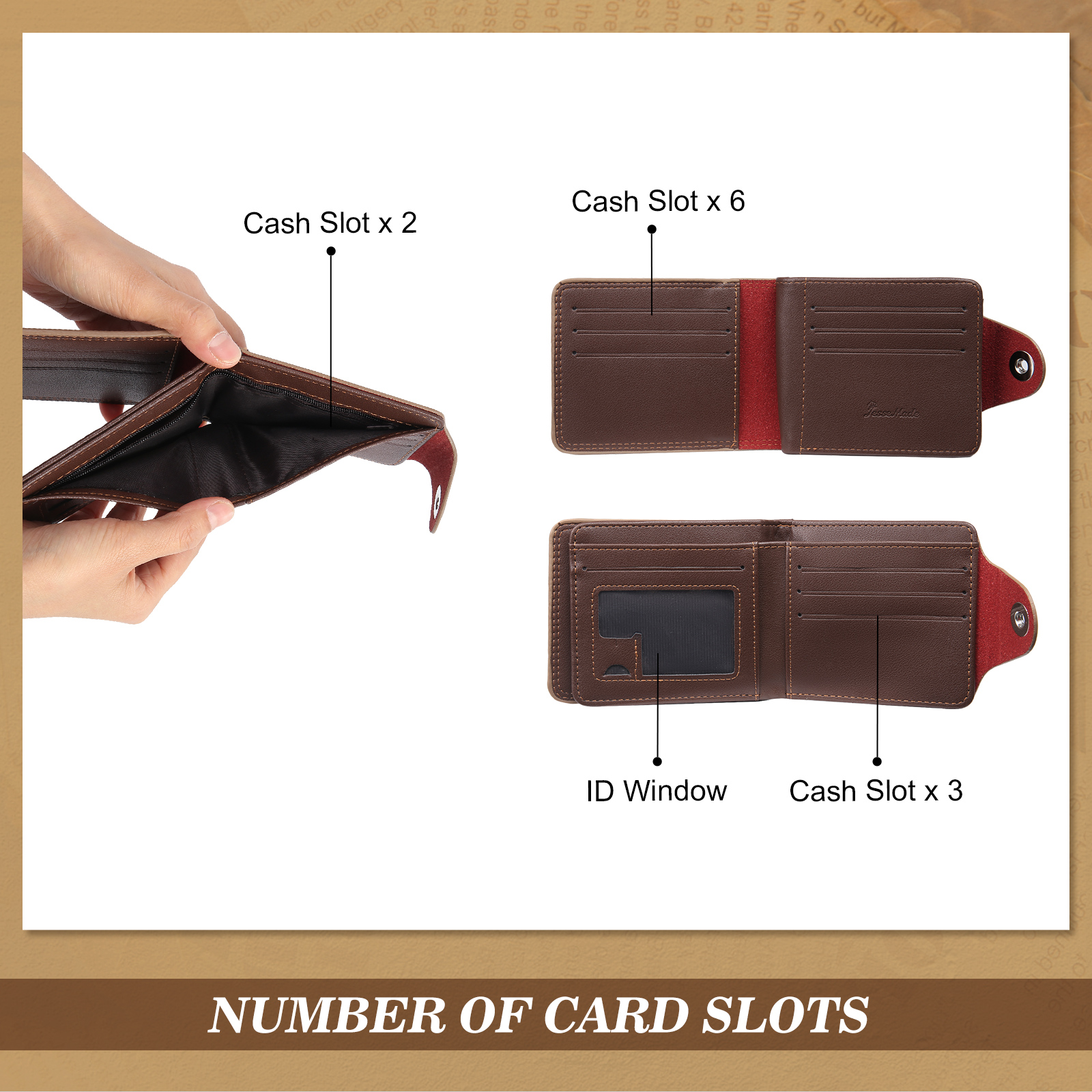 Portefeuille Classique 1 Prénom et Lettre Personnalisés avec Photo Porte-Monnaie Carte