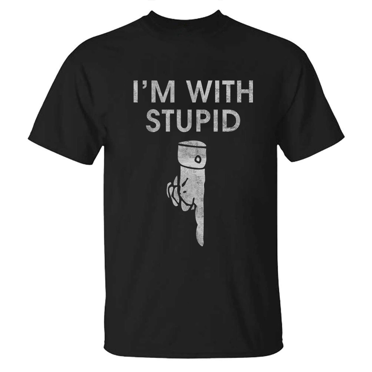 Livereid I'm With Stupid Printed T-shirt - Livereid