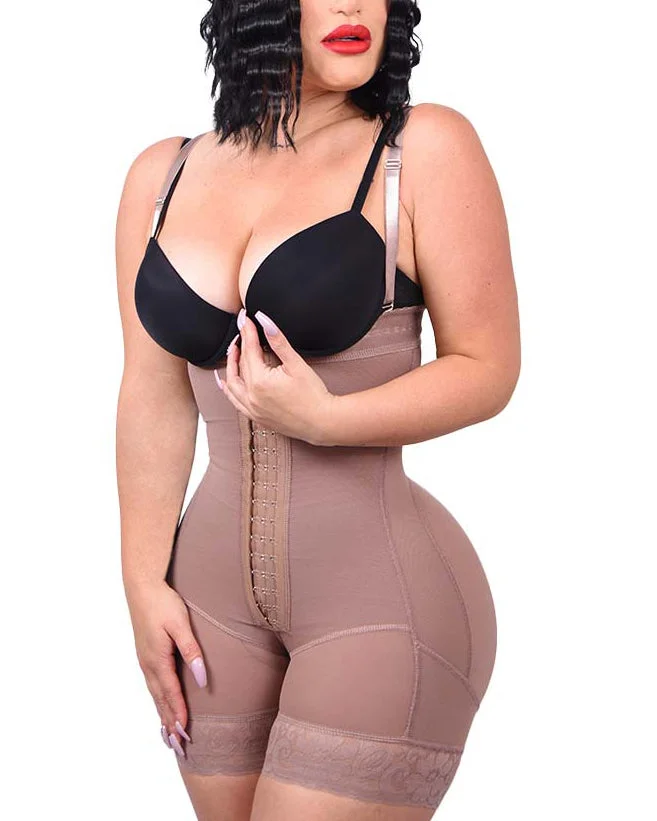 Shapewear for Women Tummy Control Body Shaper Butt Lifter Thigh Slimmer Faja Plus Size with Zipper Crotch 