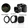 [All-Aluminum Alloy Lens Hood] Universal Adaptable Square Lens Hood Kit for Different Lens Diameters