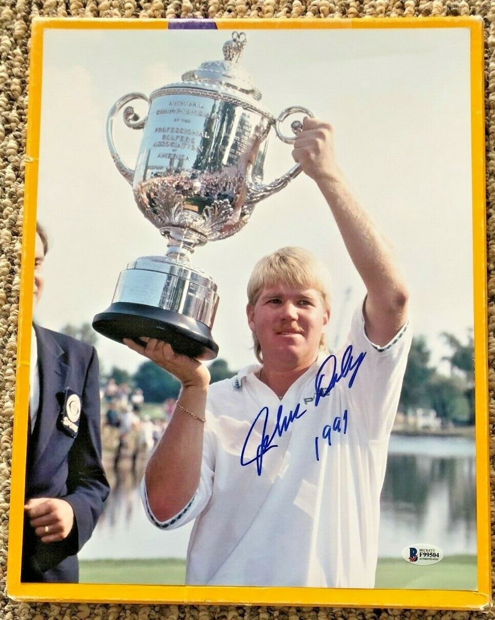 JOHN DALY SIGNED 11X14 1991 PGA CHAMPIONSHIP Photo Poster painting BECKETT CERTIFIED