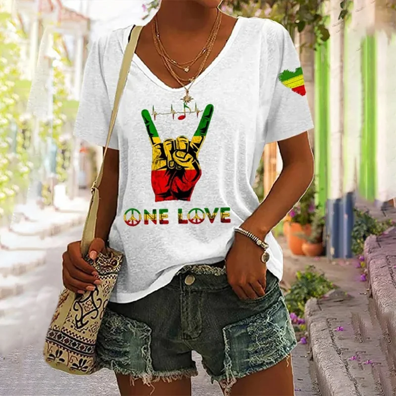 One Love Reggae Music Casual T-Shirt