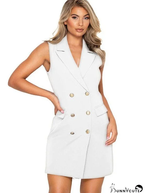Workwear Sleeveless Dress