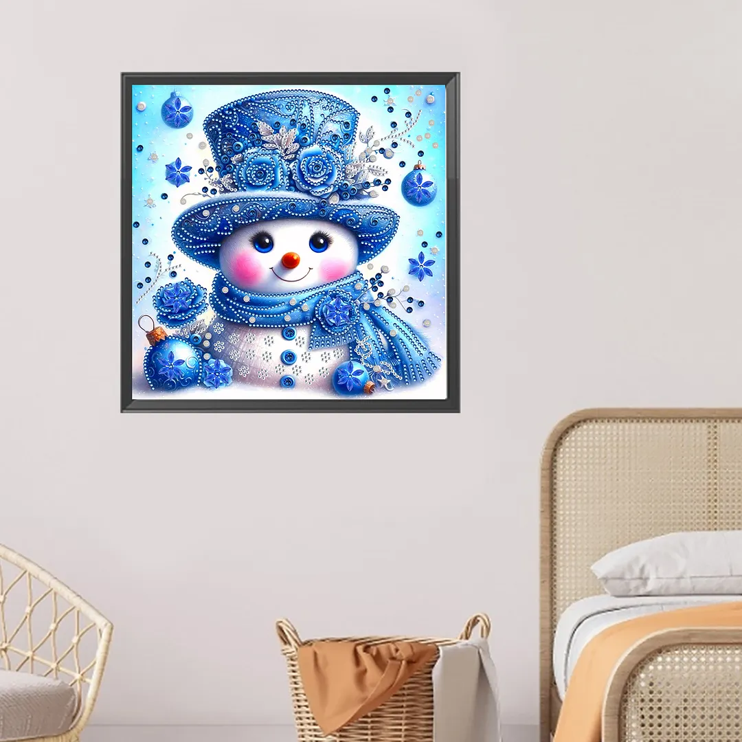 Snowman - Diamond Painting - Partial Special Shaped Drill (Canvas|30*30cm)
