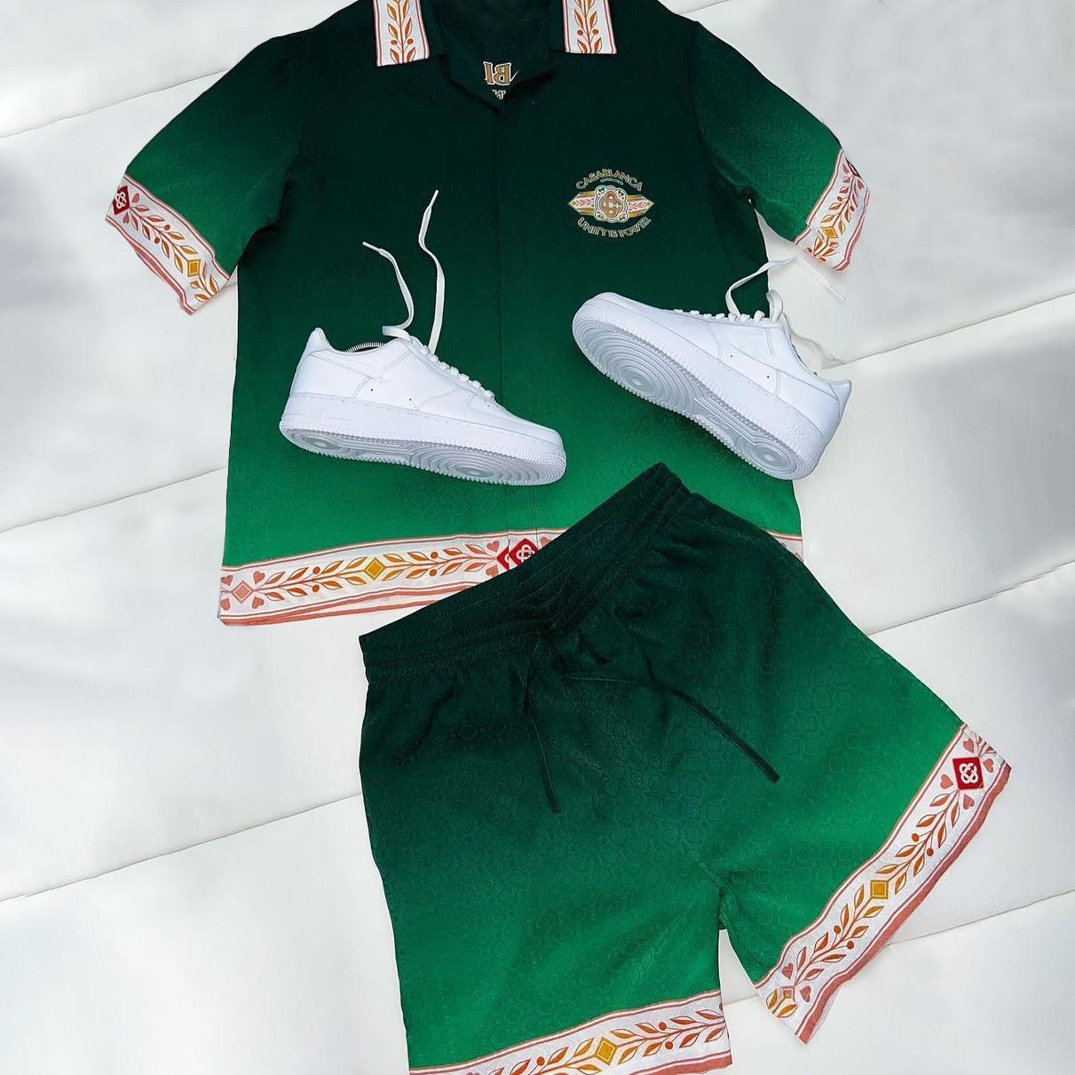 Streetwear Unity Is Power Cotton Blend Shirt And Shorts Co-Ord