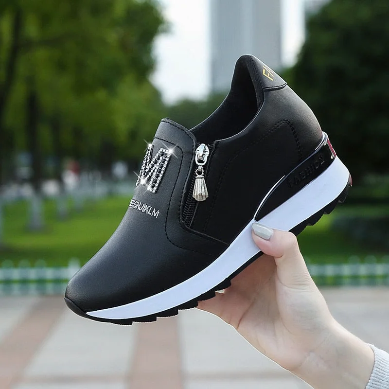 2022 New Women Wedges Casual Shoes Woman Height Increasing Breathable Women Sneakers Flats Trainers Shoes Platform Sneakers W38