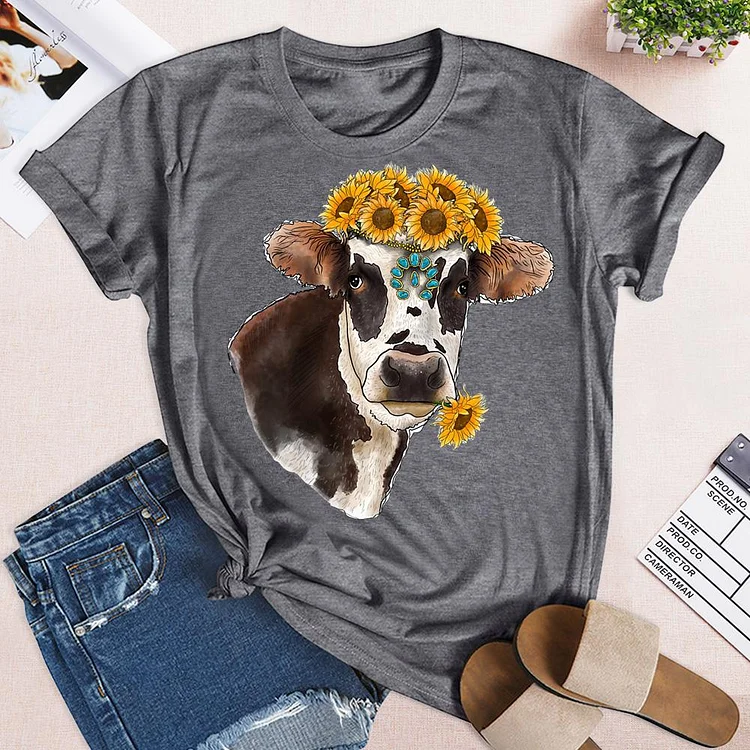 PSL - Turquoise Cow T-Shirt-05521