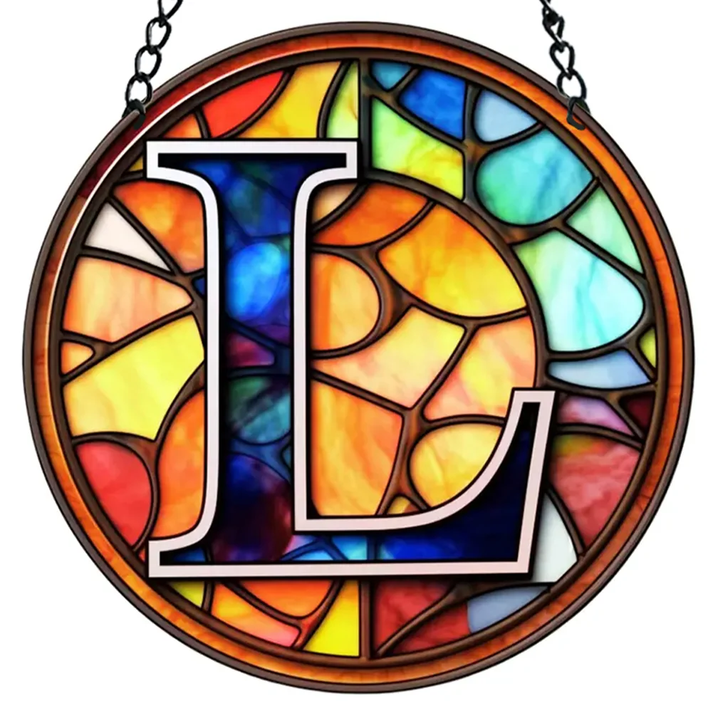 Acrylic Suncatcher Home Decoration Panel A-Z Letter Door Sign Hanging Decoration