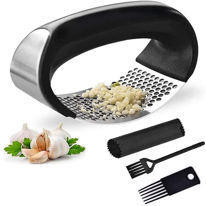 

Silicone Garlic Presser Curved Garlic Grinding Slicer Chopper Set, 501 Original